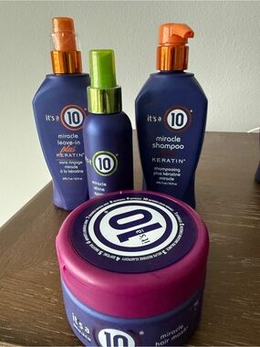 Miracle Hair Care Set - Purple with Pink Accents